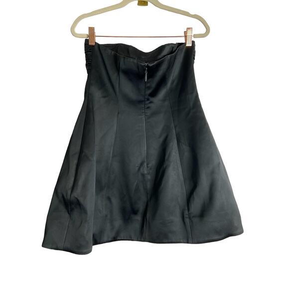 Helsa Mini Dress Heavy Satin Strapless Statement Party Hoco Birthday Classy Sz M - Picture 7 of 11